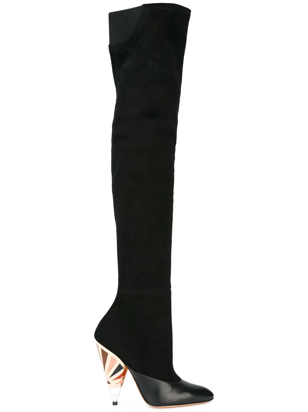 Givenchy printed heel over-the-knee boots - Nero