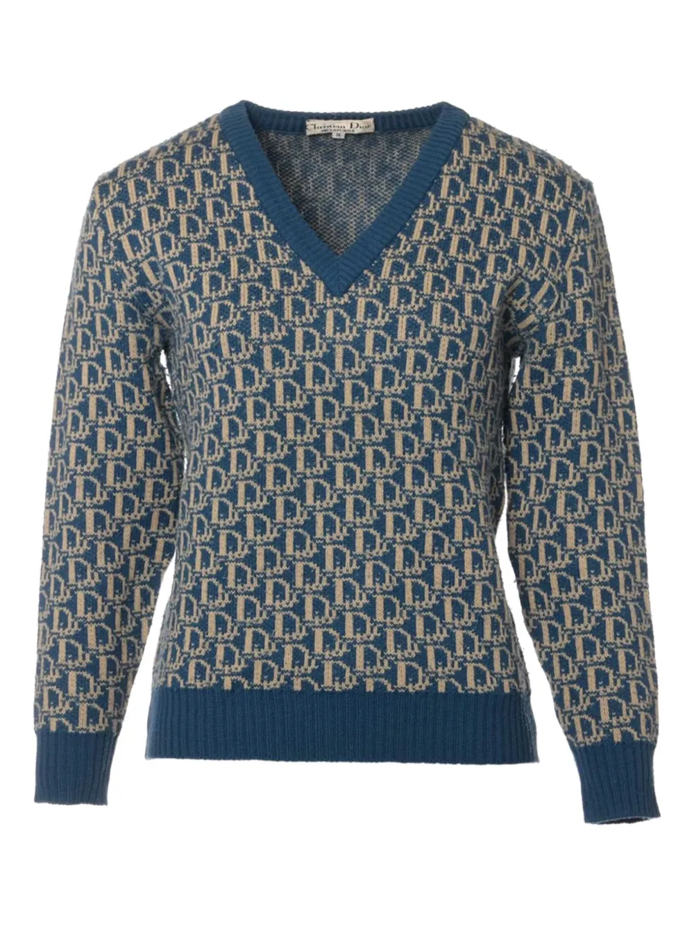 Christian Dior Pre-Owned Oblique sweater - Blu