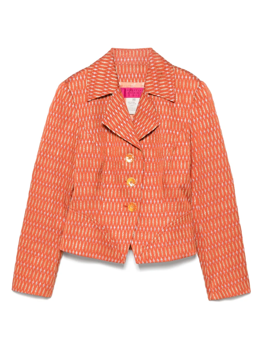 Christian Lacroix Pre-Owned Giacca con motivo jacquard anni '80 - Arancione