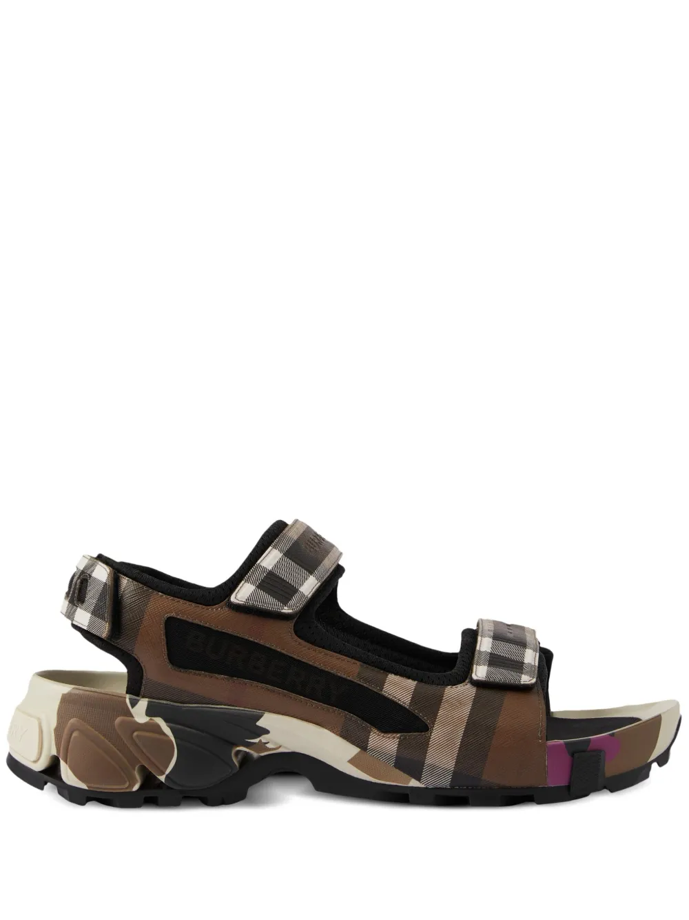 Burberry Sneakers Arthur a quadri - Marrone