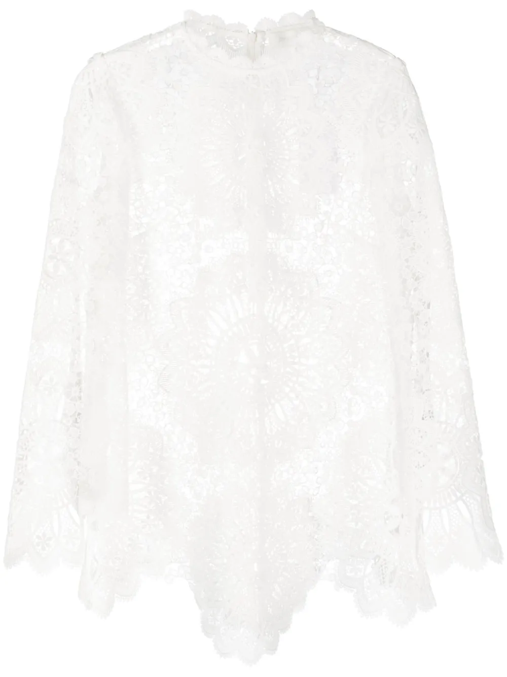 ZIMMERMANN Top Chintz Dolly in pizzo - Bianco