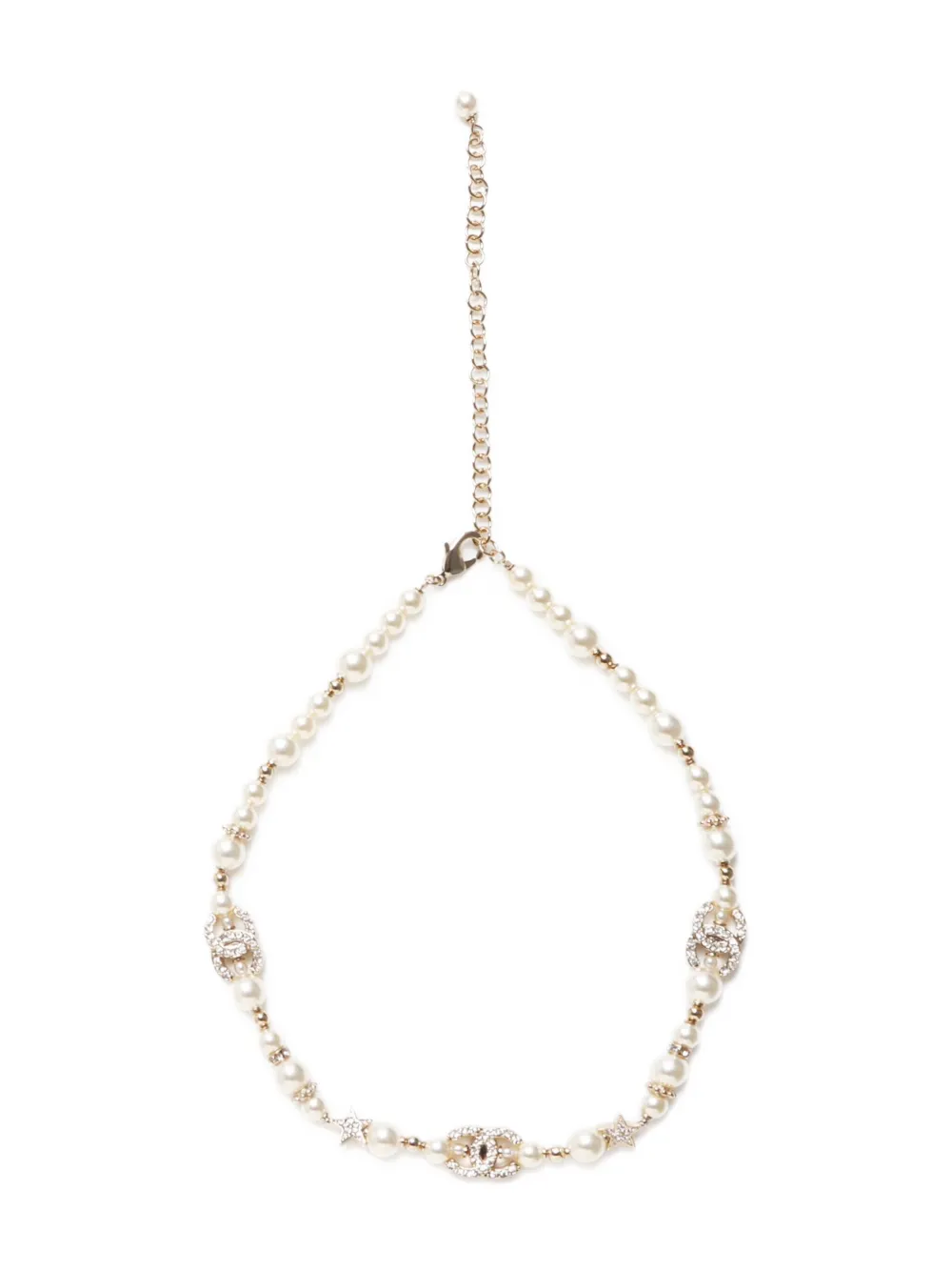 CHANEL Pre-Owned Interlocking CC necklace - Oro