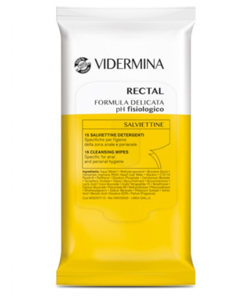 Vidermina Rectal Salviette 15 Pezzi