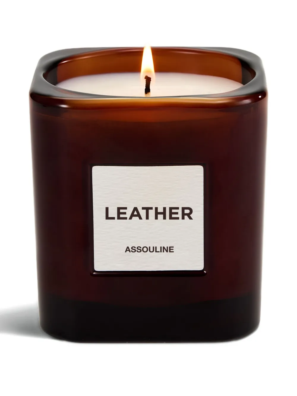 Assouline Library Leather scented candle (260g) - Marrone