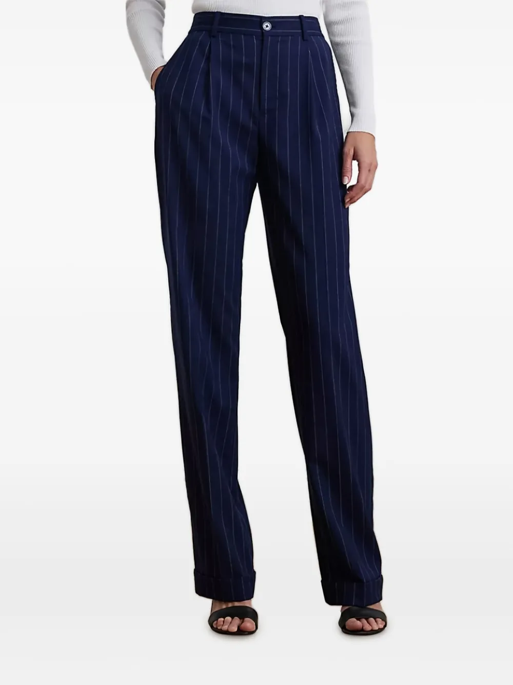 Lauren Ralph Lauren Pantaloni sartoriali gessati - Blu
