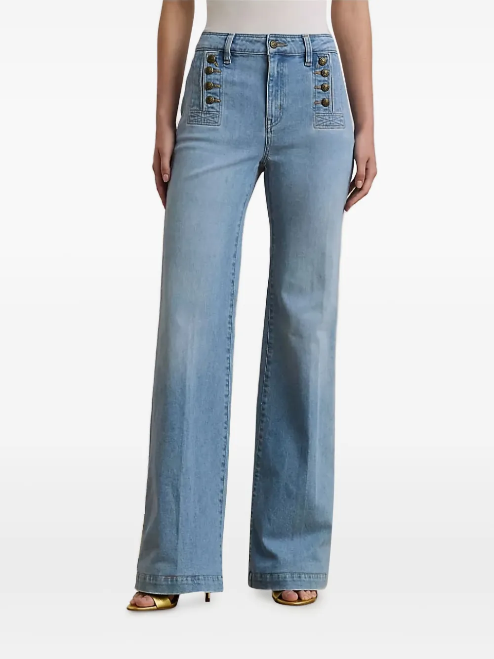 Lauren Ralph Lauren Jeans a vita alta - Blu