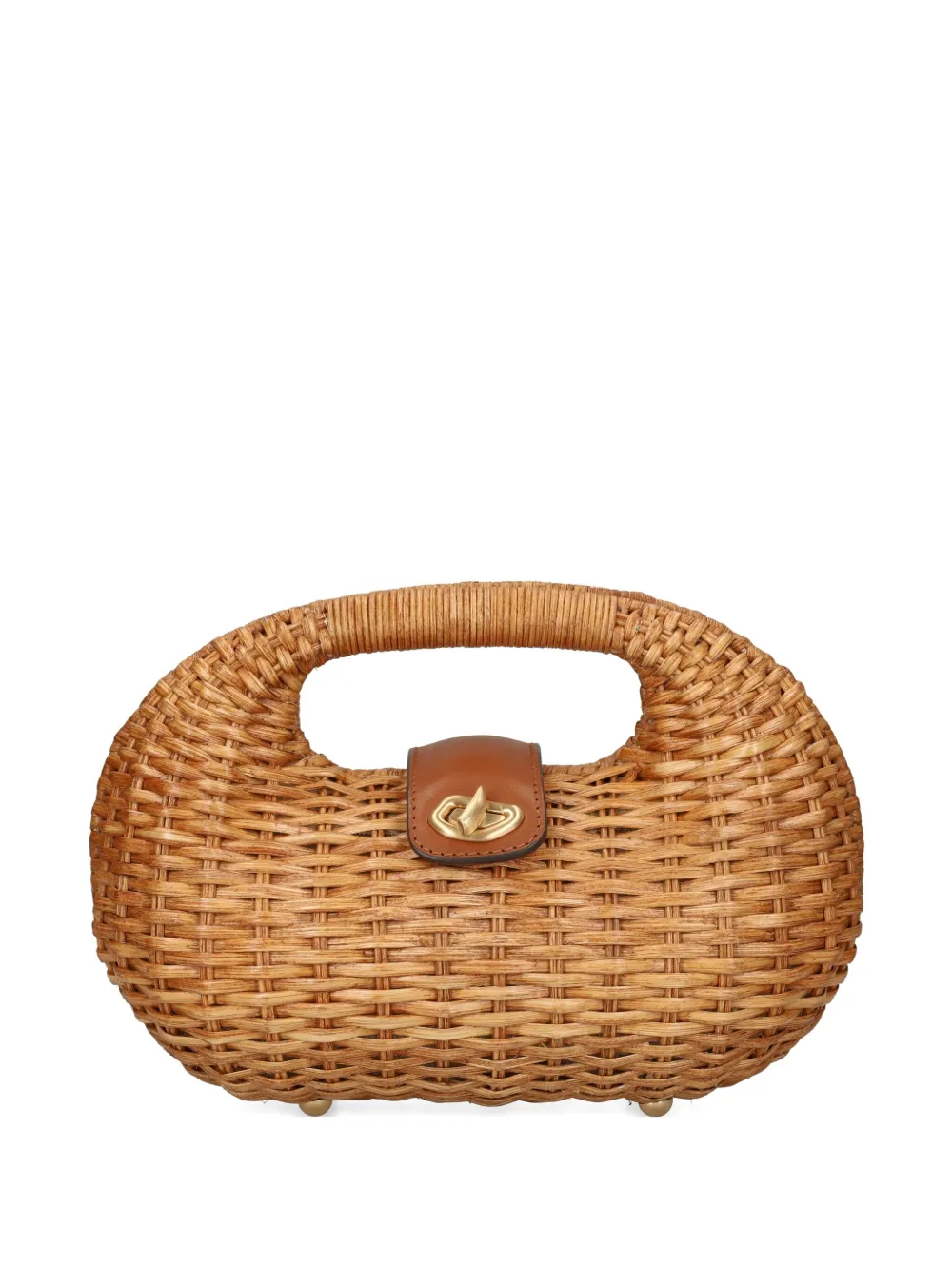 Cult Gaia Lydia woven basket tote bag - Marrone