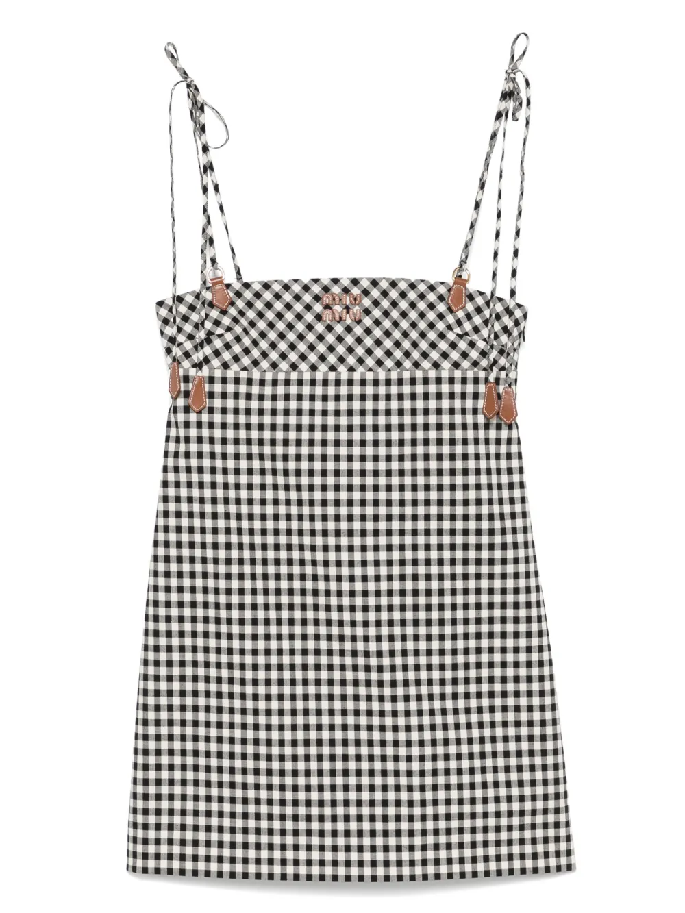 Miu Miu checked cotton dress - Nero