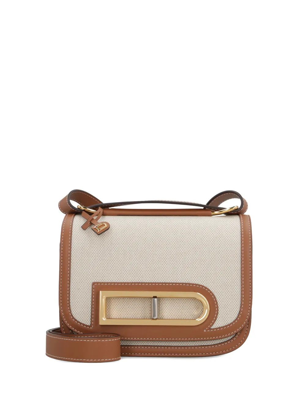 Delvaux Lingot canvas shoulder bag - Marrone
