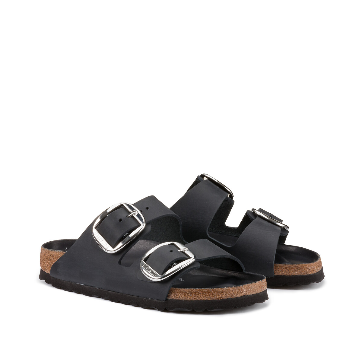 Birkenstock Sabot In Pelle Arizona Big Buckle Nero Donna Taglie 36