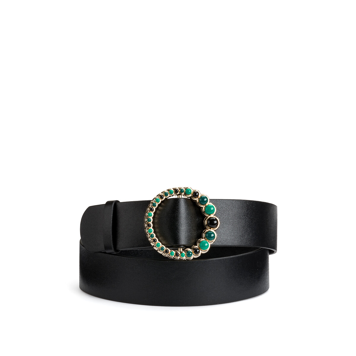 La Redoute Collections Cintura Con Fibbia Gioiello Nero Donna Taglie 90 cm