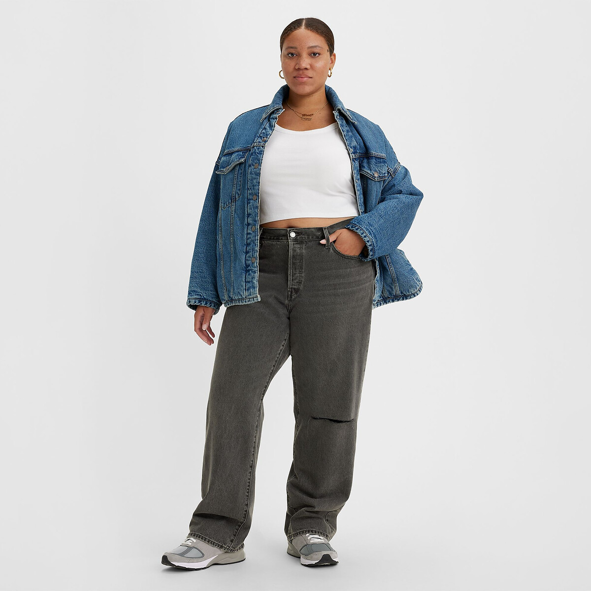 Levi’s Plus Jeans 501 90's Grigio Donna Taglie 56 (IT) - W42 L32 (US)