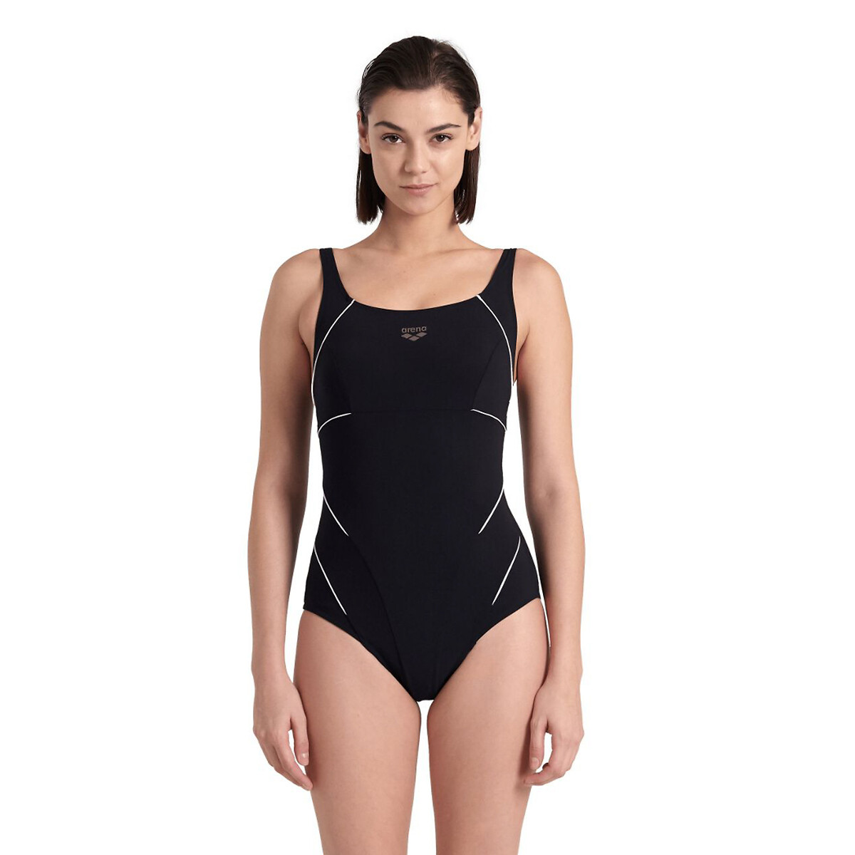 Arena Costume Da Bagno Intero Da Piscina Modellante Nero Donna Taglie 42 (IT) - 38 (FR)