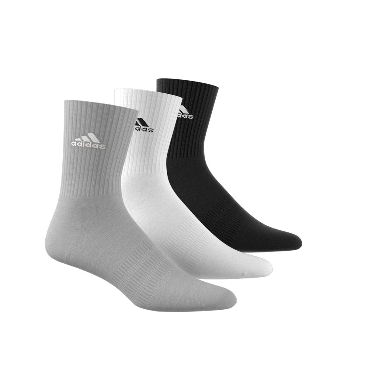 Adidas Performance Confezione Da 3 Paia Di Calze Alte Nero Uomo Taglie XL+