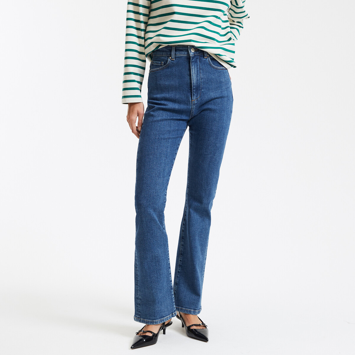 La Redoute Collections Jeans Bootcut, Vita Alta Blu Donna Taglie 56 (IT) - 52 (FR)