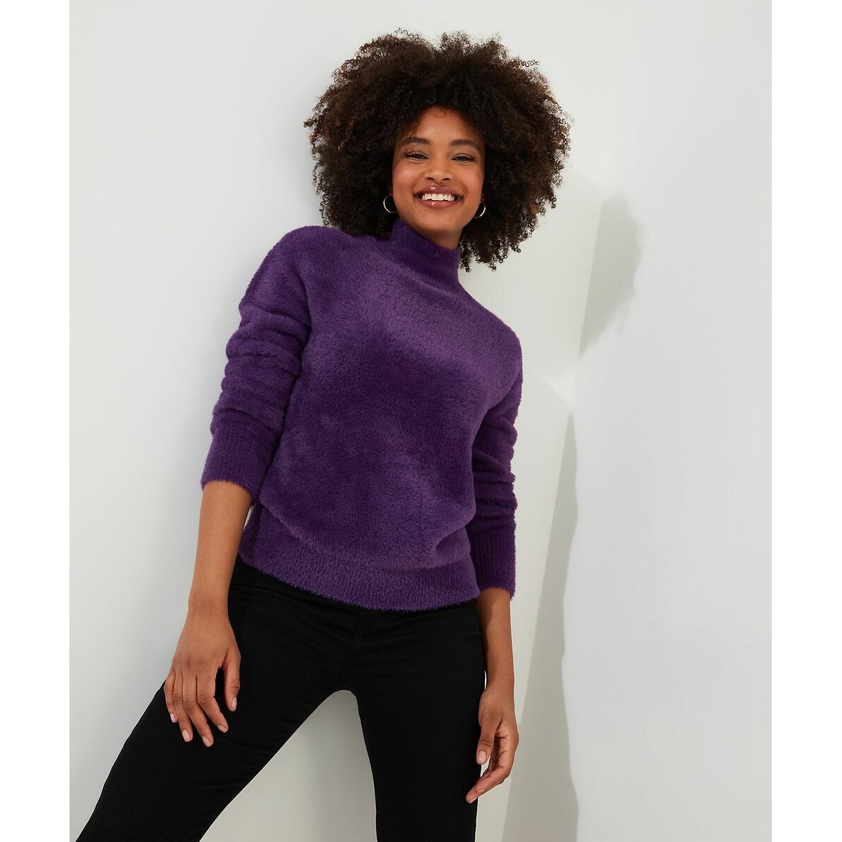 Joe Browns Maglione Collo Alto Viola Donna Taglie 46 (IT) - 42 (FR)