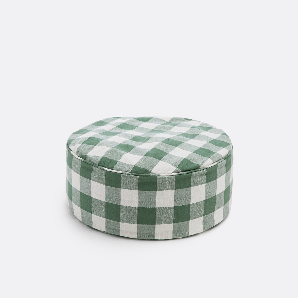 La Redoute Interieurs Pouf, Ø 50 Cm, Cotone, Hazel Verde Taglie diametro 50 cm