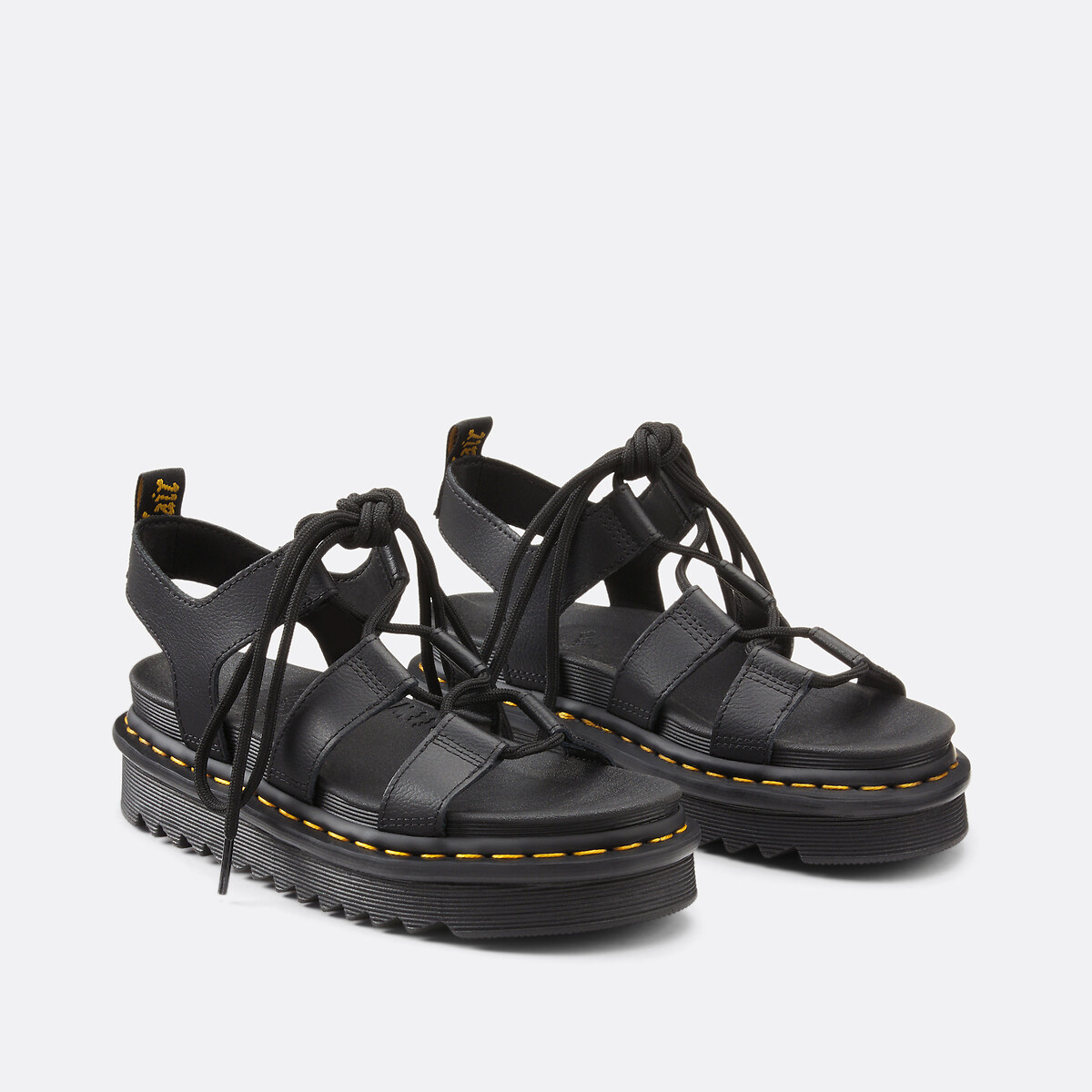 Dr. Martens Sandali Stile Gladiatore In Pelle Nartilla Nero Donna Taglie 41