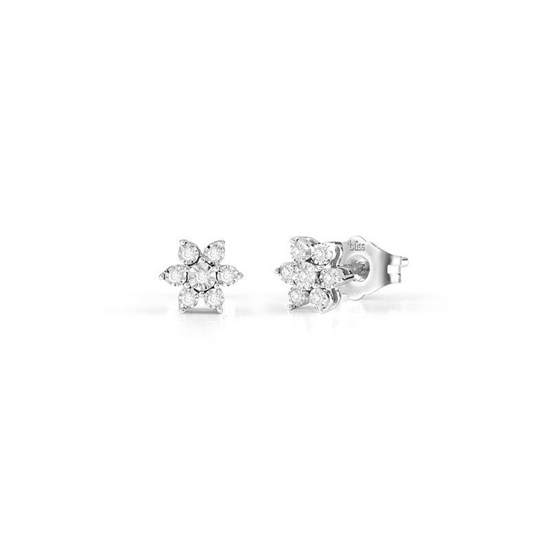 Orecchini In Oro Bianco Con Diamante - Bl Elisir - Bliss