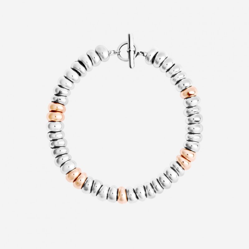 Bracciale Rondelle Argento & Argento Dorato - Dodo