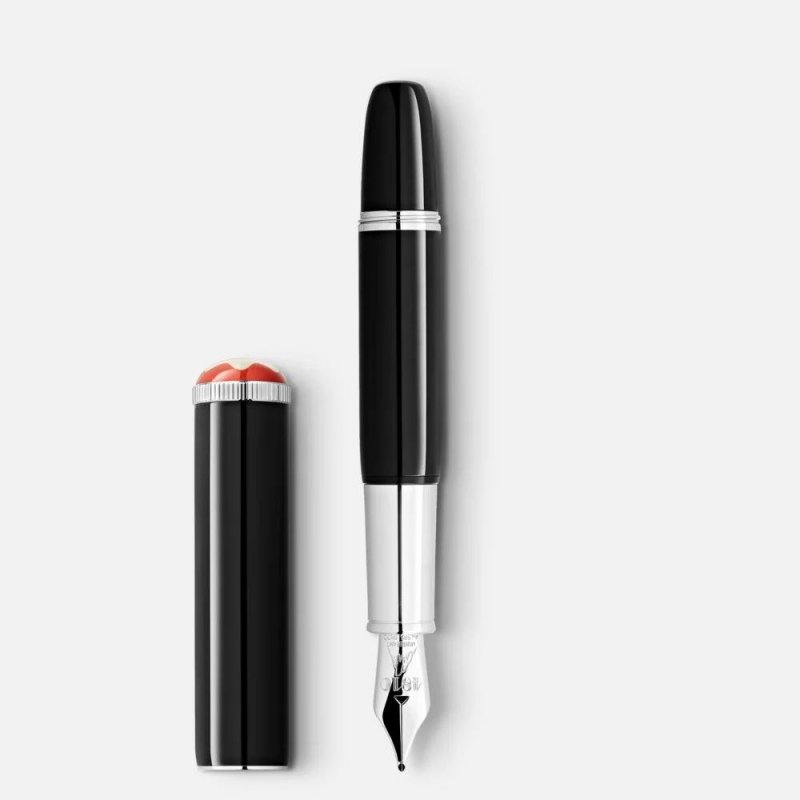 Stilografica Montblanc Heritage Rouge Et Noir “Baby” Nera M