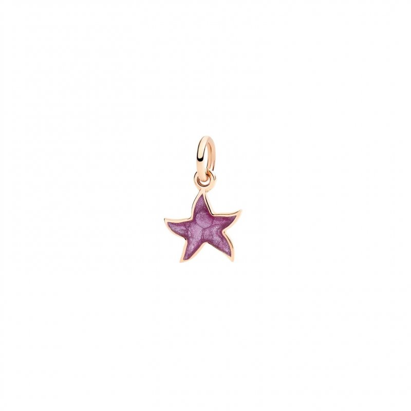 Ciondolo Stellina - Charm In Oro Rosa 9K E Smalto - Dodo