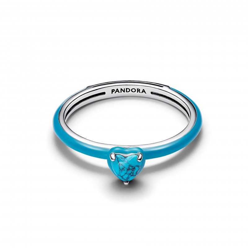 Anello Turquoise Chakra Heart Pandora ME
