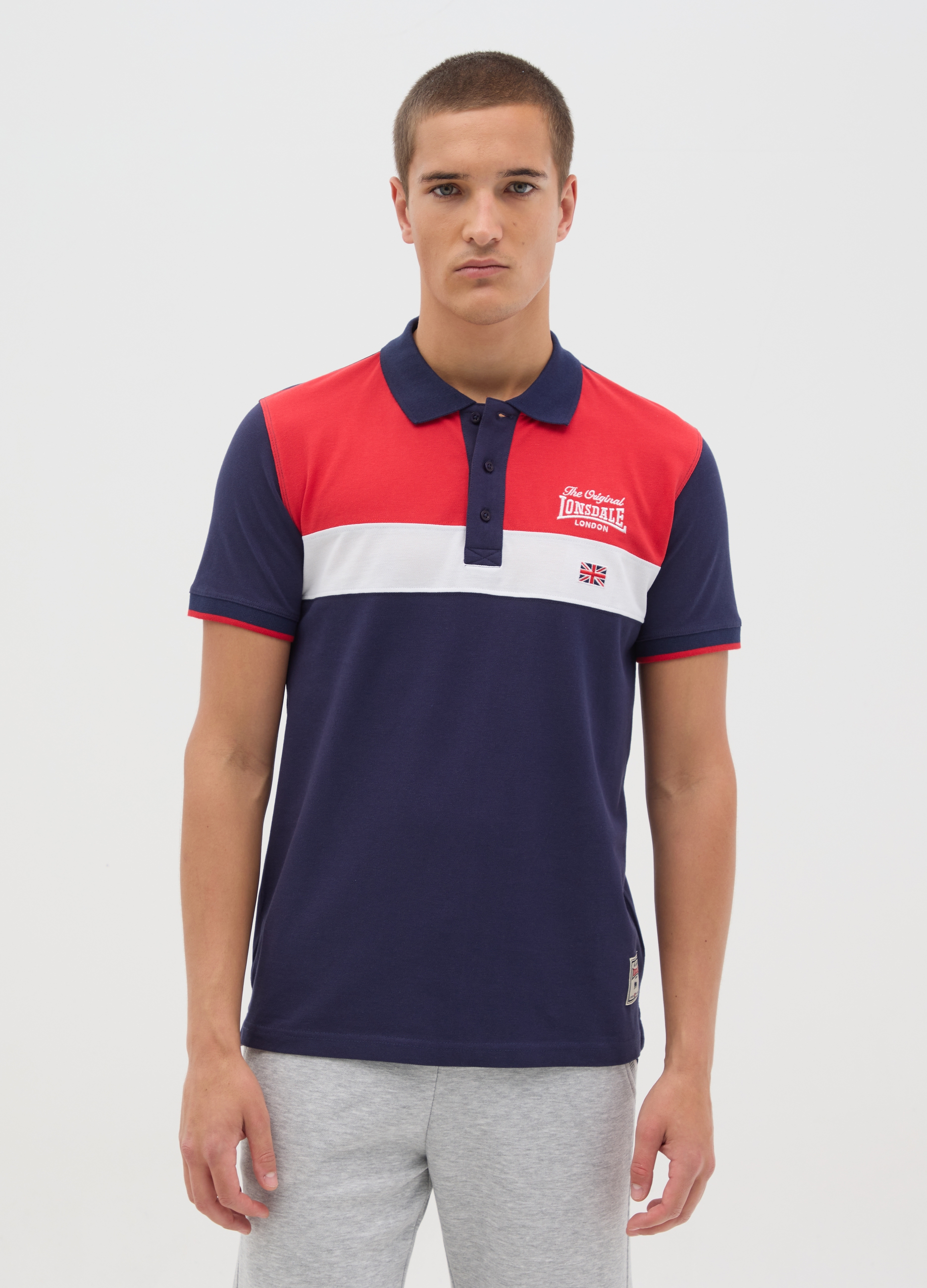 LONSDALE, Polo Da Uomo In Puro Cotone Multicolor, Multicolor, Taglia: S