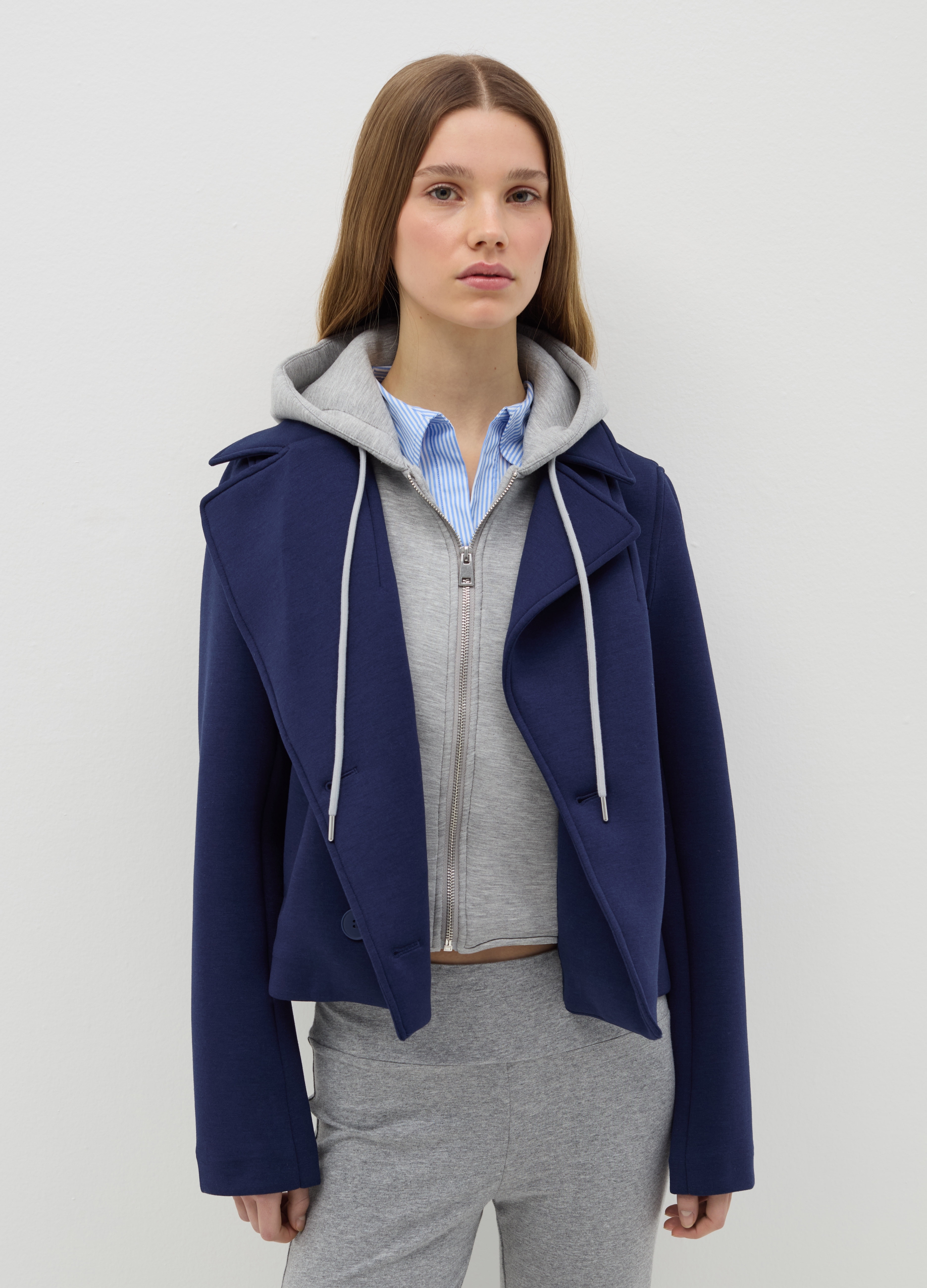 OVS, Giacca Corta Caban Doppiopetto Blu, Donna, Blu, Taglia: M