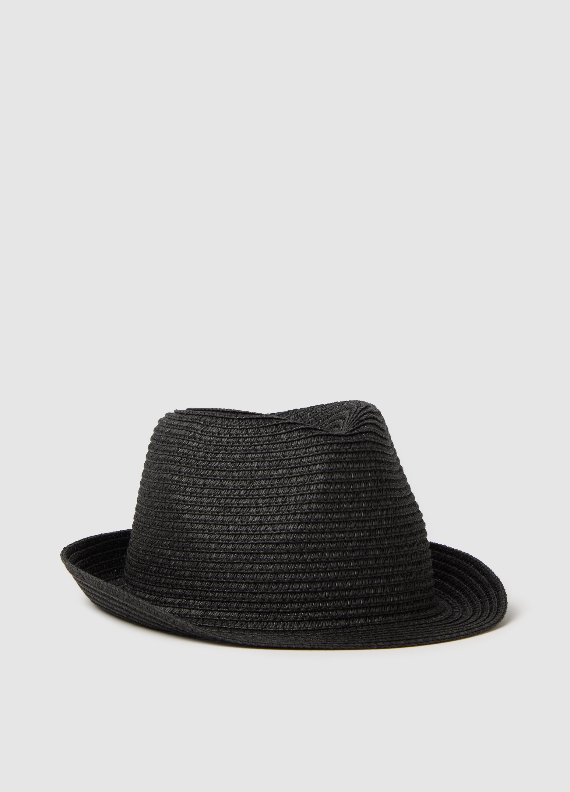 OVS , Cappello Fedora Nero In Paglia, Uomo, Nero, Taglia: M
