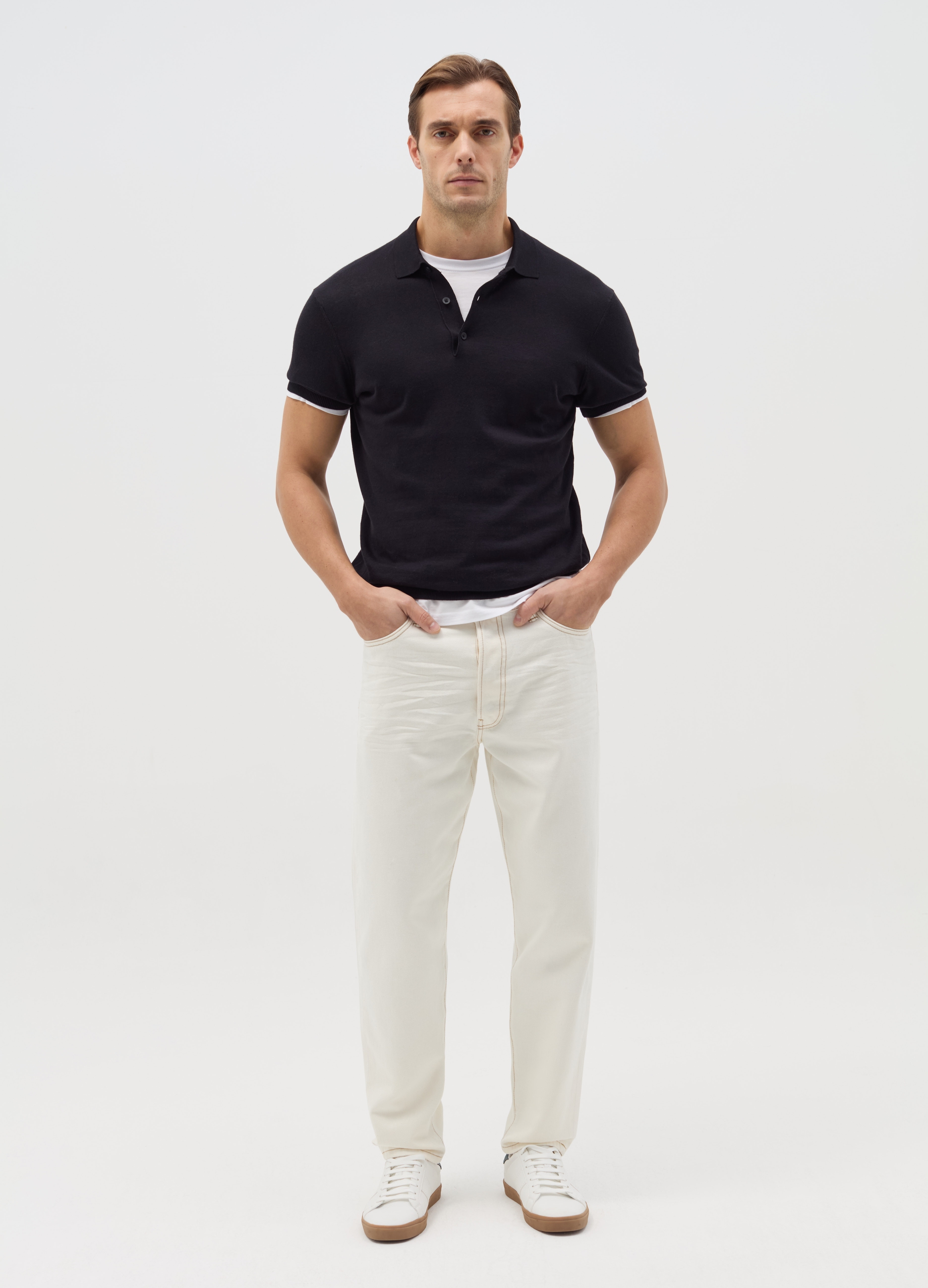 OVS , Jeans Regular Tapered Fit, Uomo, Beige, Taglia: 50