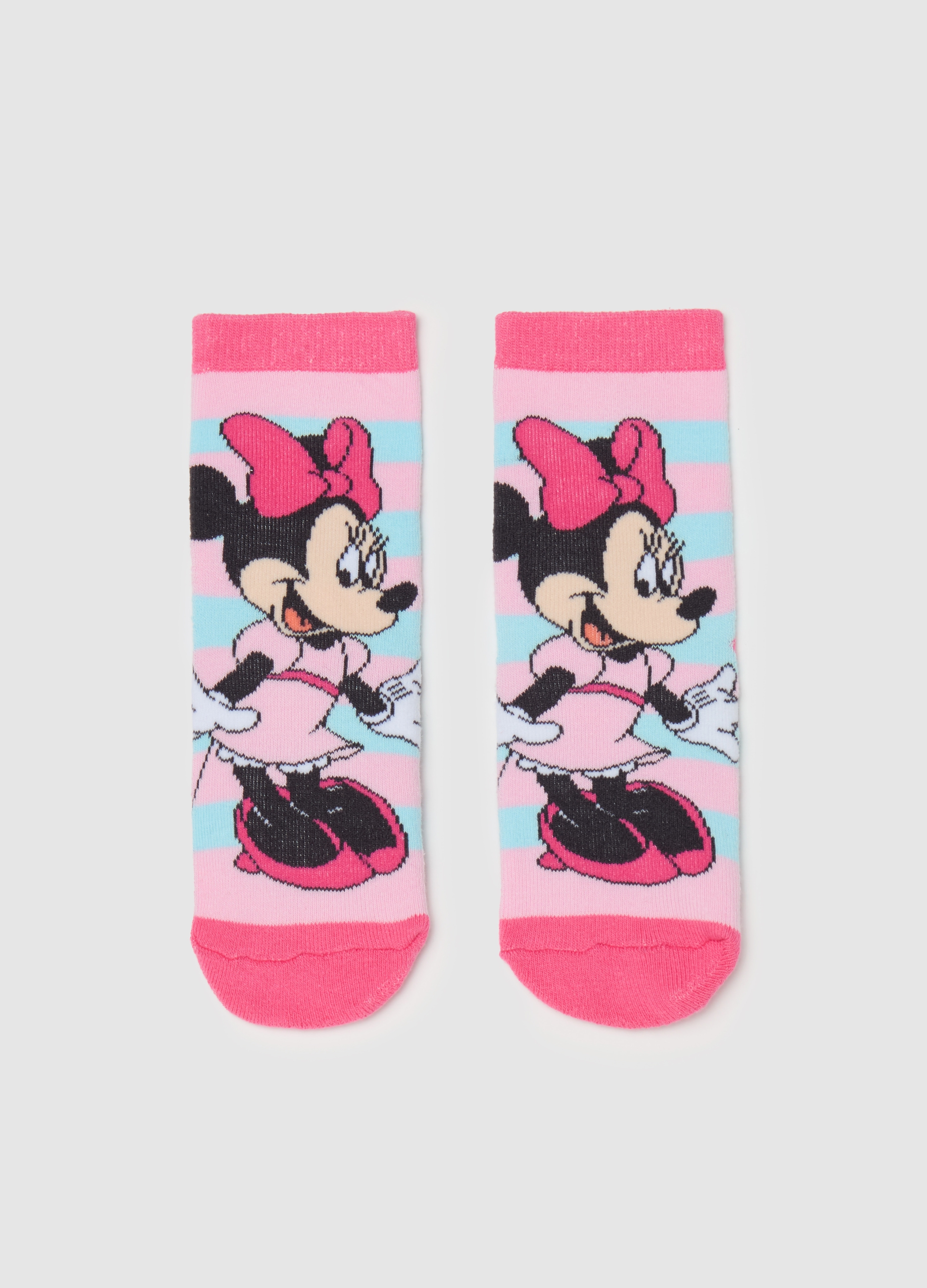 OVS, Calze Antiscivolo Con Disegno Minnie, Bambina, Rosa, Taglia: 28/30