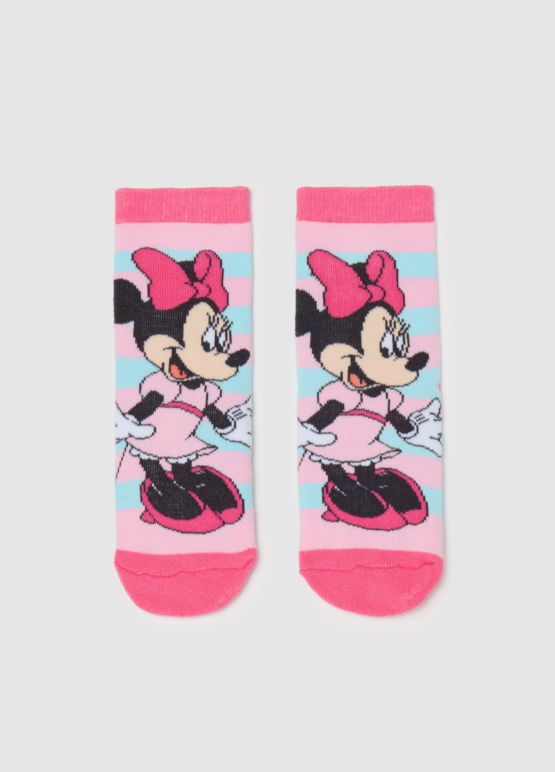OVS, Calze Antiscivolo Con Disegno Minnie, Bambina, Rosa, Taglia: 31/33