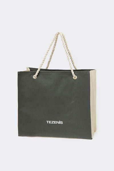 Tezenis Borsa Mare Grande Logo Tezenis Donna Verde Taglia TU
