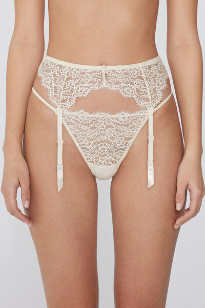 Tezenis Reggicalze Pizzo Pearl Dream Donna Bianco Taglia TU
