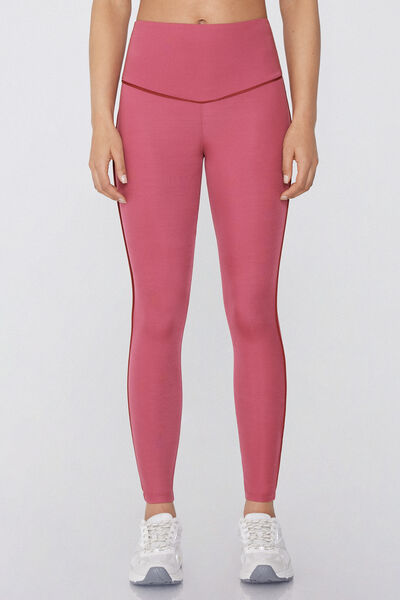 Tezenis Leggings Microfibra Piping Donna Rosa Taglia L