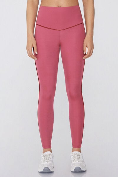 Tezenis Leggings Microfibra Piping Donna Rosa Taglia M