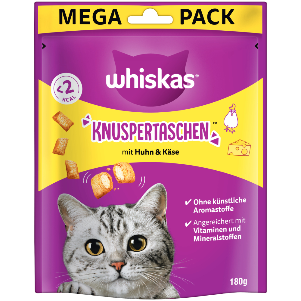 Whiskas Temptations Snack per gatto - Set %: 2 x 180 g Pollo & Formaggio