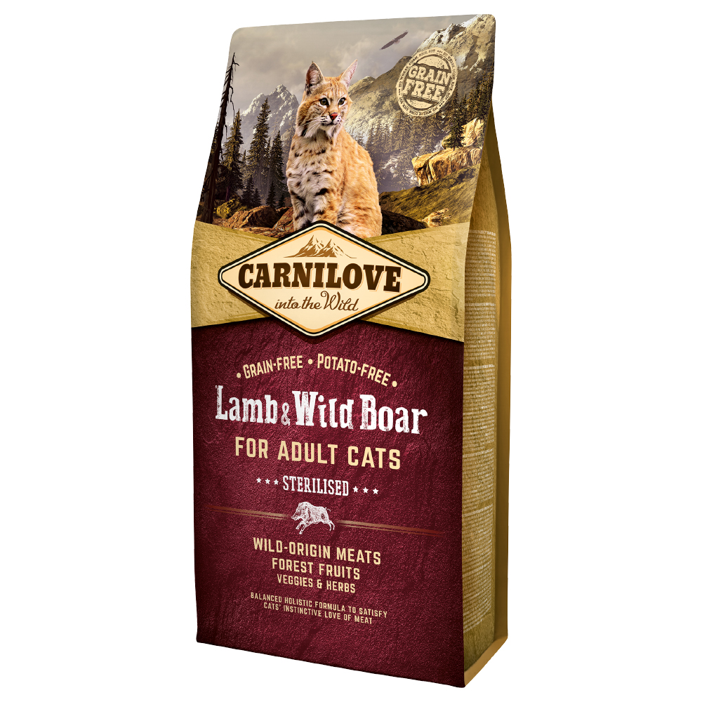 Carnilove Adult Cats Sterilised Agnello & Cinghiale Crocchette per gatti - 6 kg
