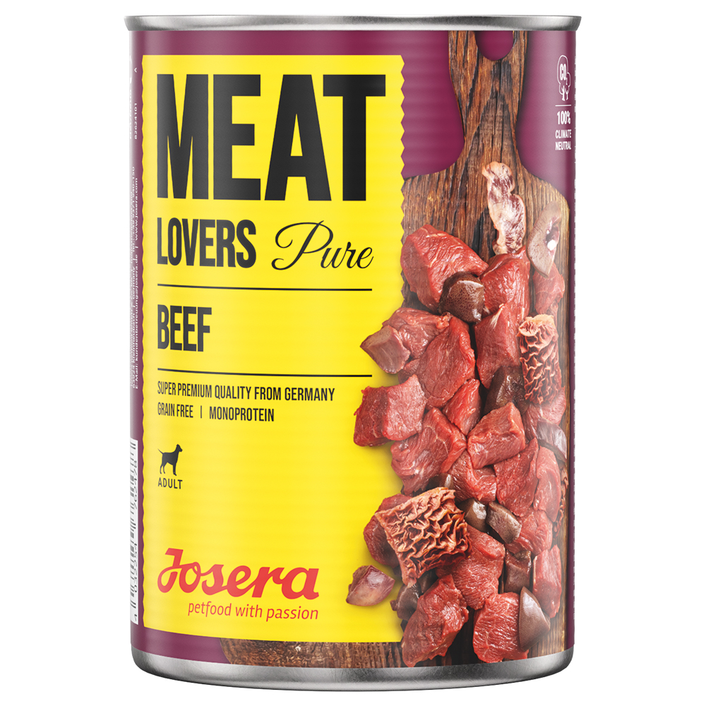 Josera Meatlovers Pure 6 x 400 g Alimento umido per cani - Manzo
