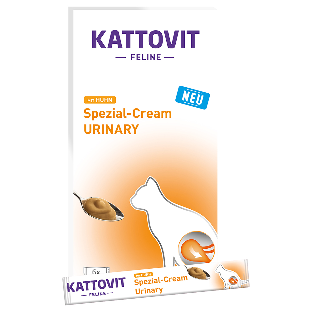 Kattovit Crema Speciale Urinary Alimento umido per gatti - 6 x 15 g con Pollo