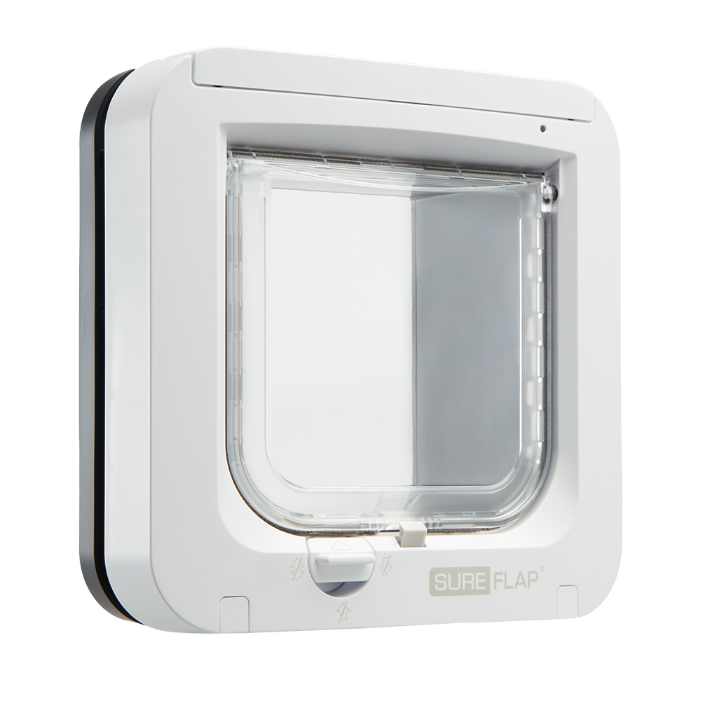 Gattaiola SureFlap con Microchip - Grigio / Bianco