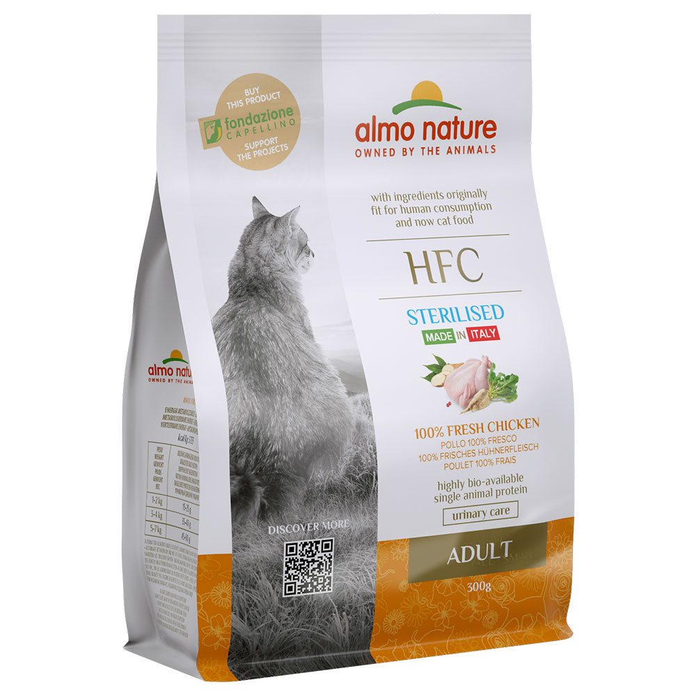 Almo Nature HFC Adult Sterilised Pollo fresco Crocchette per gatti - 300 g