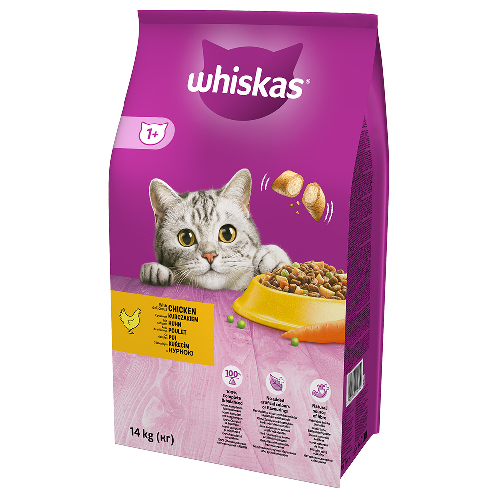 Whiskas 1+ Pollo Crocchette per gatti - 14 kg