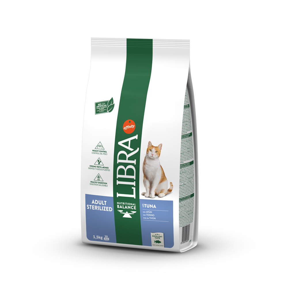 Libra Cat Sterilized con Tonno Crocchette per gatto - 1,5 kg