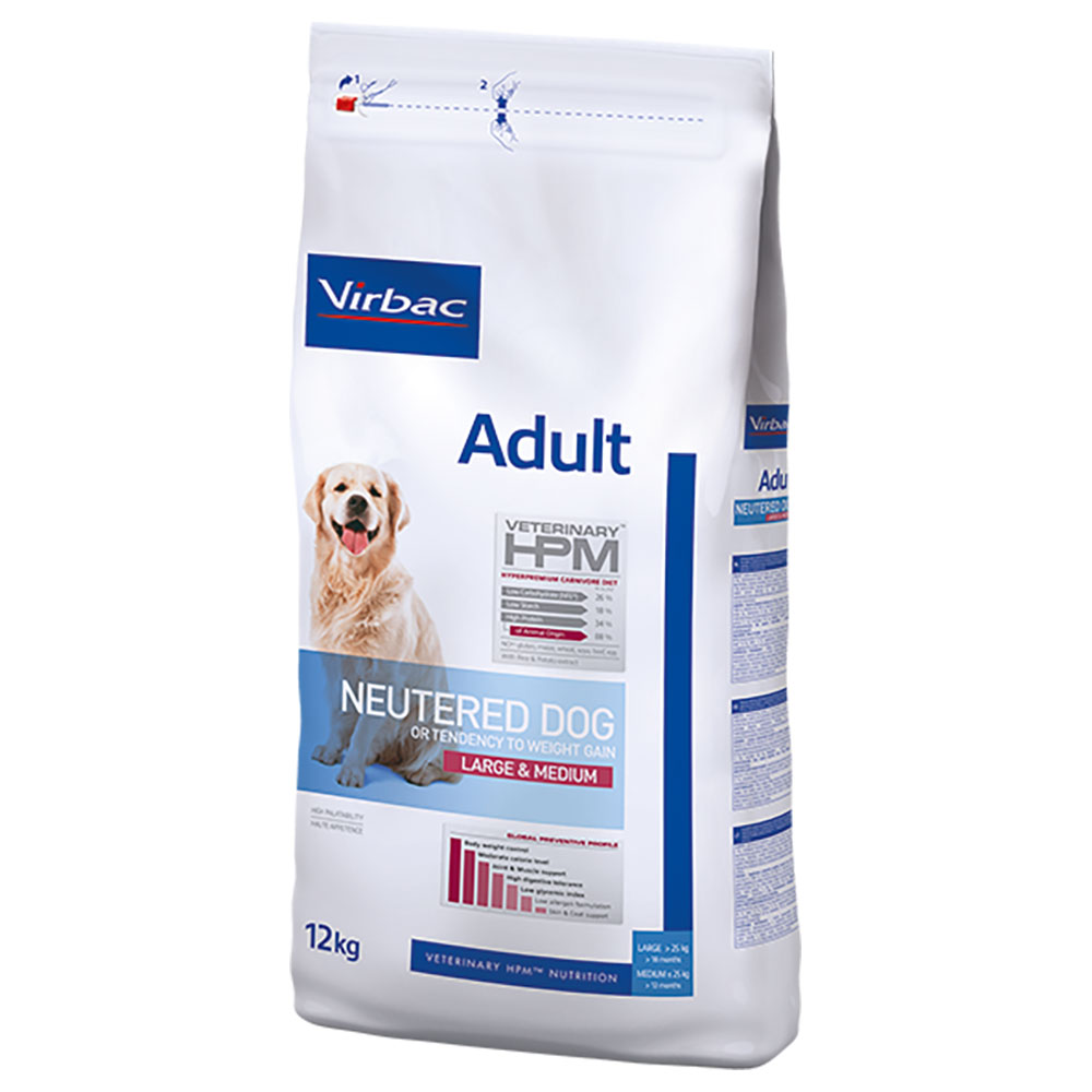 Virbac Veterinary HPM Adult Dog Neutered Large & Medium Crocchette per cane - 12 kg