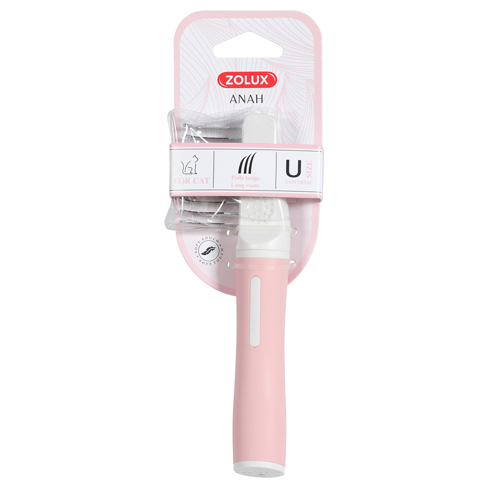Pettine per gatti Zolux Anah con 10 rebbi - L 2,5 x P 6 x H 18 cm