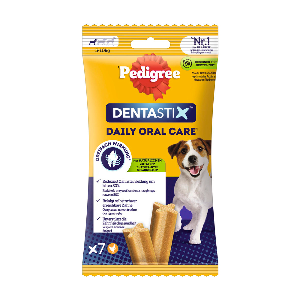 Pedigree Dentastix Snack per cani di tg. piccola (5-10 kg) - 7 pz (110 g)