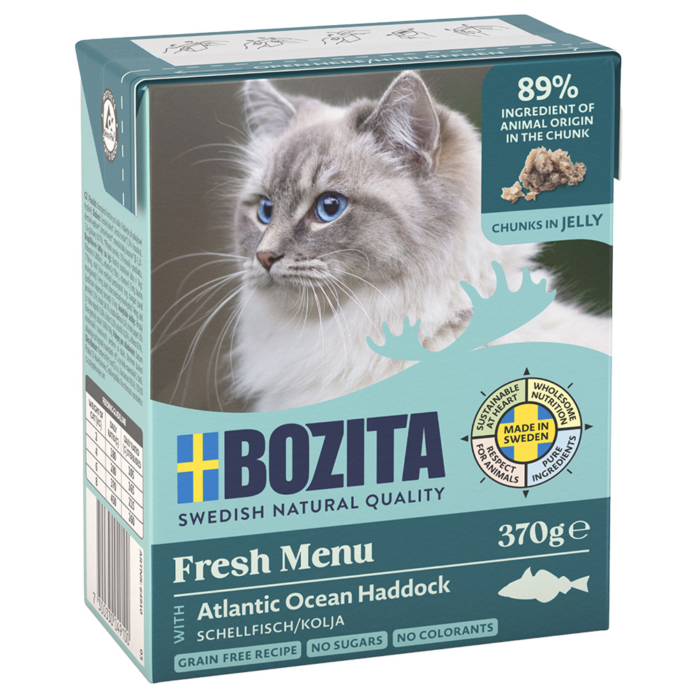 Bozita Tetra Bocconcini in gelatina 6 x 370 g Umido per gatto - Eglefino