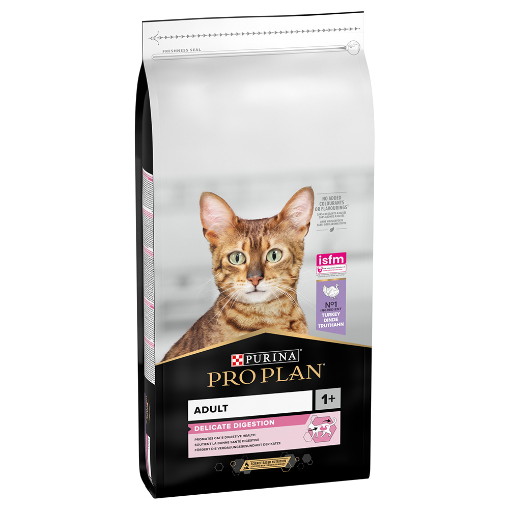 PURINA PRO PLAN Adult Delicate Digestion Ricco in Tacchino Crocchette gatto - 14 kg